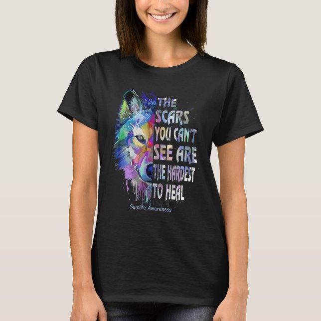 T-shirt Les cicatrices que vous ne pouvez pas voir sont le (Devant)