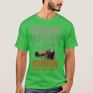 T-shirt Les cigares résolvent la plupart de mes problèmes