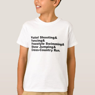 T-shirt Les cinq étapes d'un pentathlon   Tir Fencing