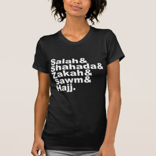 T-shirt Les cinq piliers de l'islam   Prière musulmane Foi