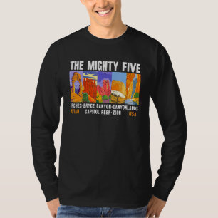 T-shirt Les cinq puissants parcs nationaux de l'Utah sont 