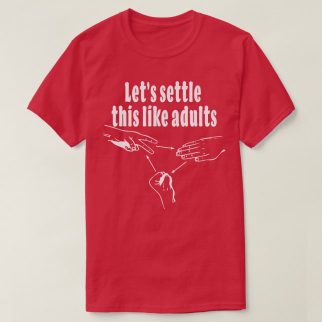 T-shirt Les Ciseaux De Papier Rocher Permettent De Régler  (Design devant)