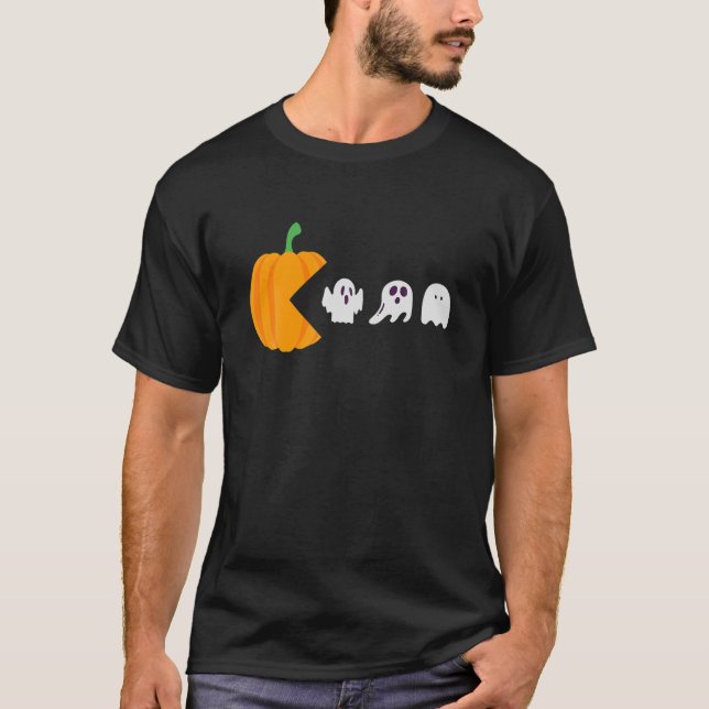T-shirt Les citrouilles Tuent 3 Fantômes En Les Mangeant P (Devant)