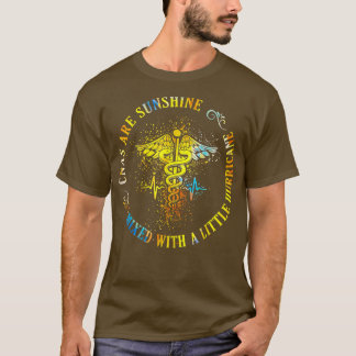 T-shirt Les Cnas Sont Sunshine Midi Ouragan Drôle Infirmiè