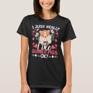 T-shirt Les Cochons De Guinée J'Aime Vraiment Les Cochons