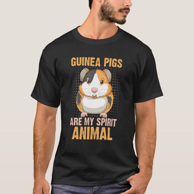 T-shirt Les Cochons de Guinée sont mon esprit Animal Furry (Devant)