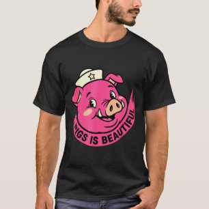 T-shirt Les cochons sont de beaux cochons halloween ferme