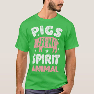 T-shirt Les Cochons Sont Mon Esprit Animal Cochon Amateurs