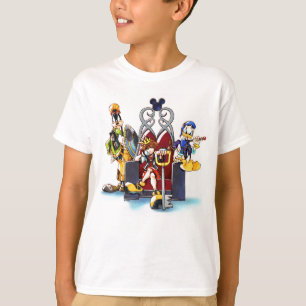 T-shirt Les Coeurs du Royaume  Trône, Donald et Goofy on T