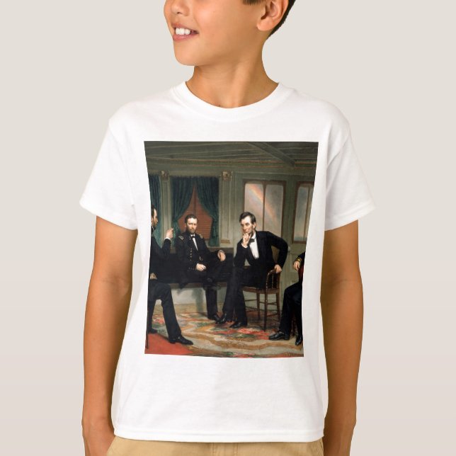 T-shirt Les conciliateurs avec Abraham Lincoln (Devant)