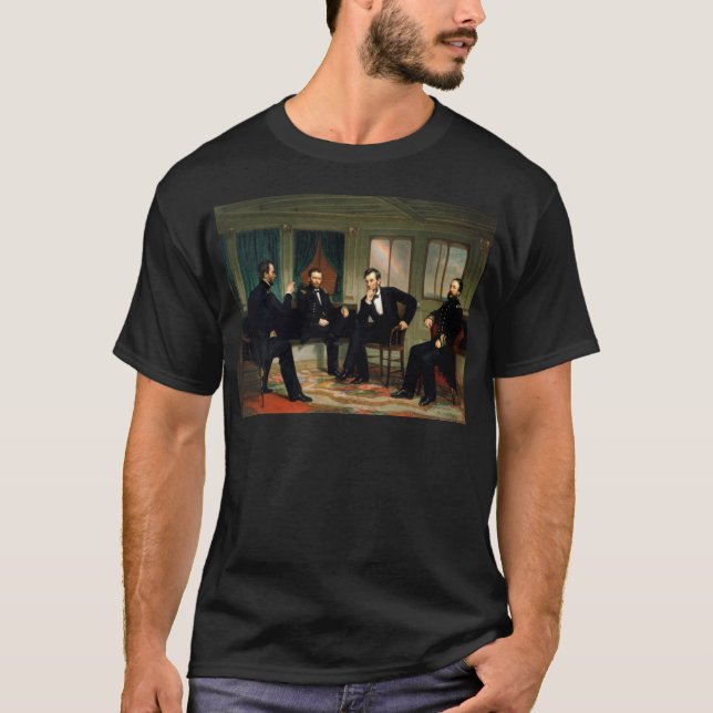 T-shirt Les conciliateurs par George Peter Alexandre Healy (Devant)