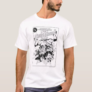 T-shirt Les corps verts de lanterne, noirs et blancs