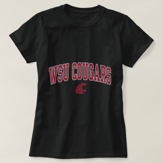 T-shirt Les Cougars de l'État de Washington Arch sur les o (Design devant)