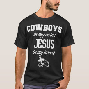 T-shirt Les Cowboys dans mes veines Jésus dans mon coeur C