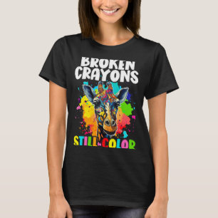 T-shirt Les crayons cassés des hommes colorent la sensibil