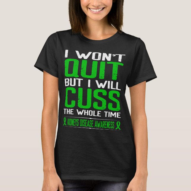 T-shirt Les Custes Vertes Ne Cessent Pas La Sensibilisatio (Devant)