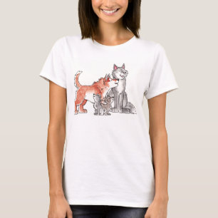 T-shirt Les dames de famille de loup ont adapté le T-shir
