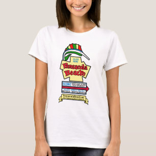 T-shirt Les dames de signe de plage de Pensacola ont