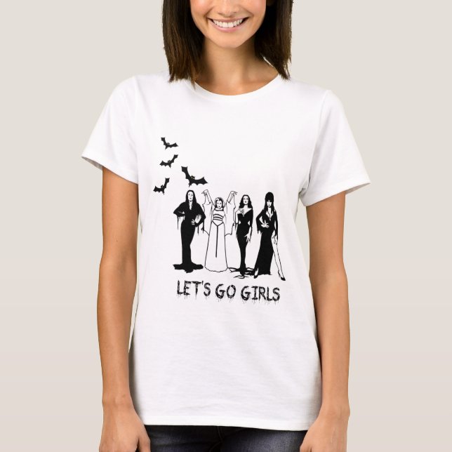 T-shirt Les dames d'Halloween (Devant)