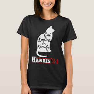 T-shirt Les Dames Pour Kamala Drôle Chat 2024 Président Ka
