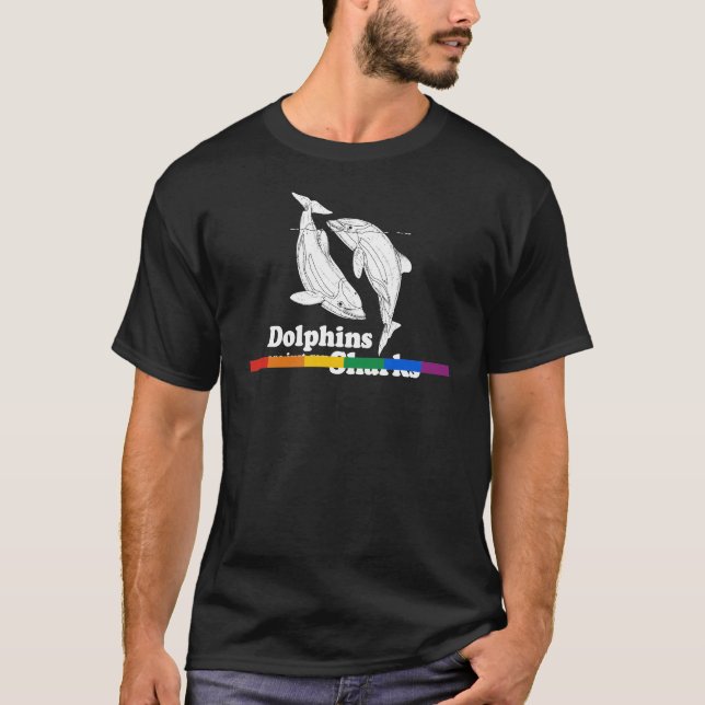 T-shirt Les dauphins sont juste les requins gais (Devant)