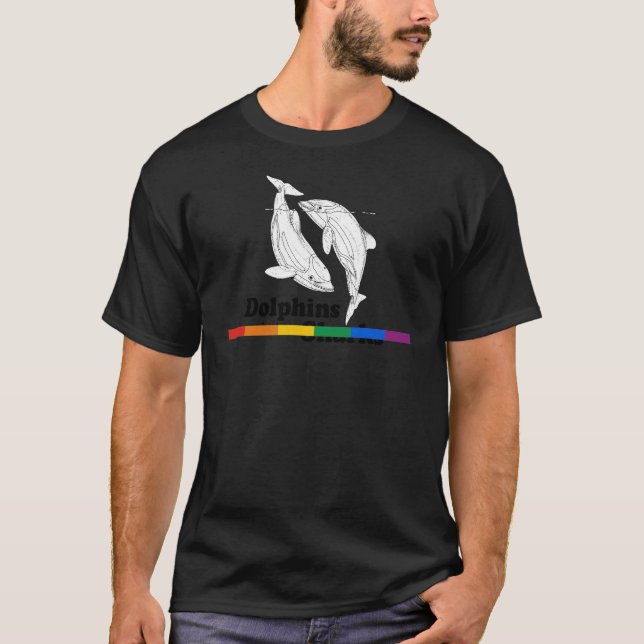 T-shirt Les dauphins sont les requins gais (Devant)