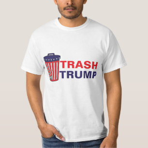 T-shirt Les déchets d'atout de déchets rouges, blancs, e