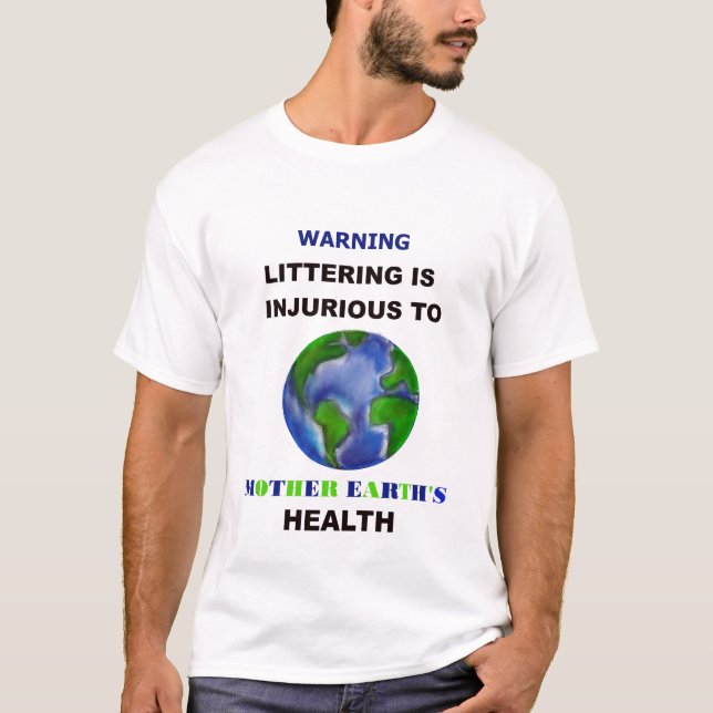 T-shirt Les déchets sont nuisibles (Devant)