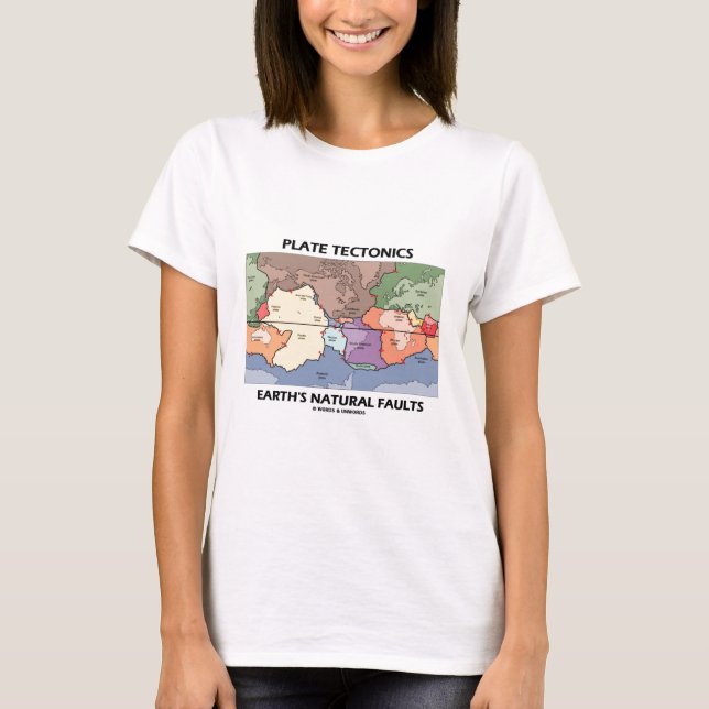 T-shirt Les défauts naturels de la terre de tectonique de (Devant)
