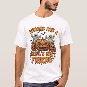 T-shirt Les démons sont les amis des goules citrouilles mo