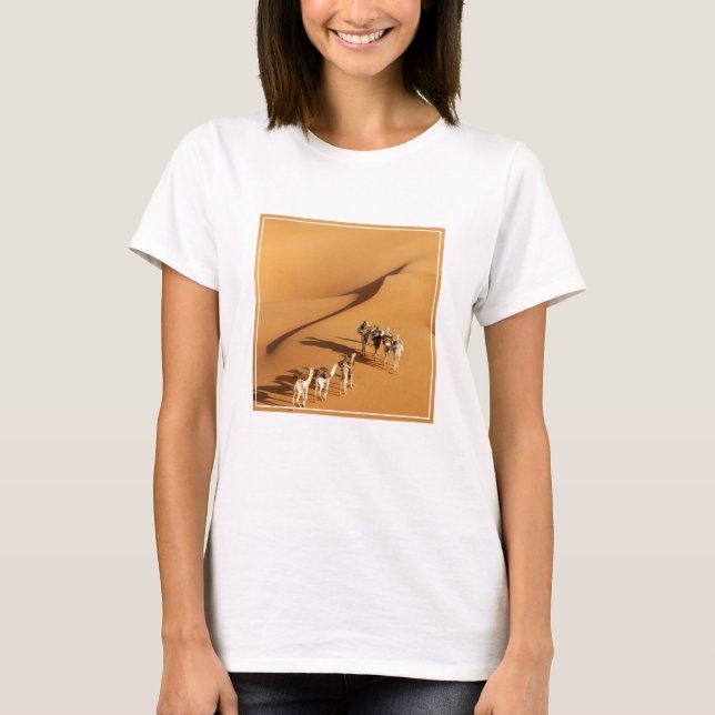 T-shirt Les déserts | Marche touareg avec chameaux (Devant)