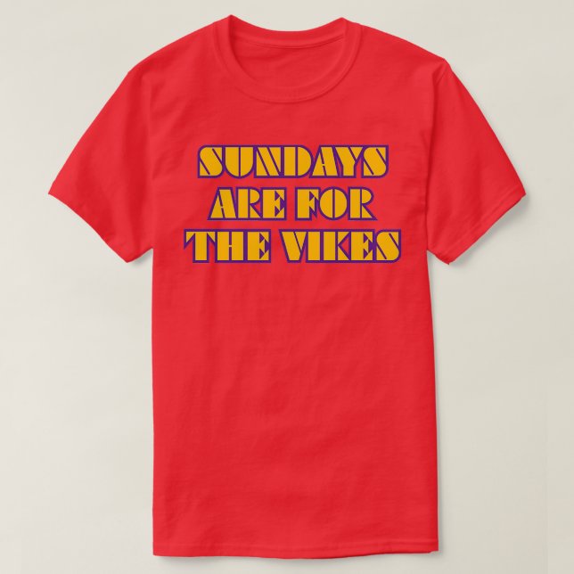 T-shirt Les dimanches sont pour les Vikes 1 (Design devant)