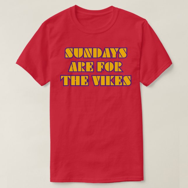 T-shirt Les dimanches sont pour les Vikes 4 2 (Design devant)
