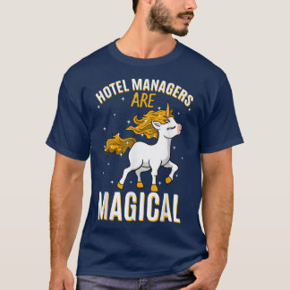 T-shirt Les Directeurs D'Hôtel Sont Magique Unicorn Job Ho