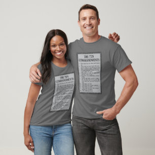 T-shirt Les Dix Commandements Bible Unisex