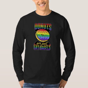 T-shirt Les Donuts Sont Juste Des Bagels Gay Lgbt Fierté P