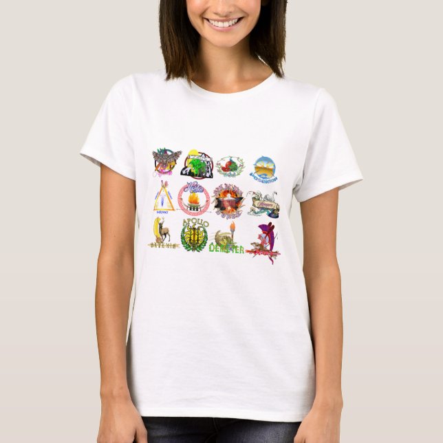 T-shirt Les Douze Olympiens de la mythologie grecque (Devant)