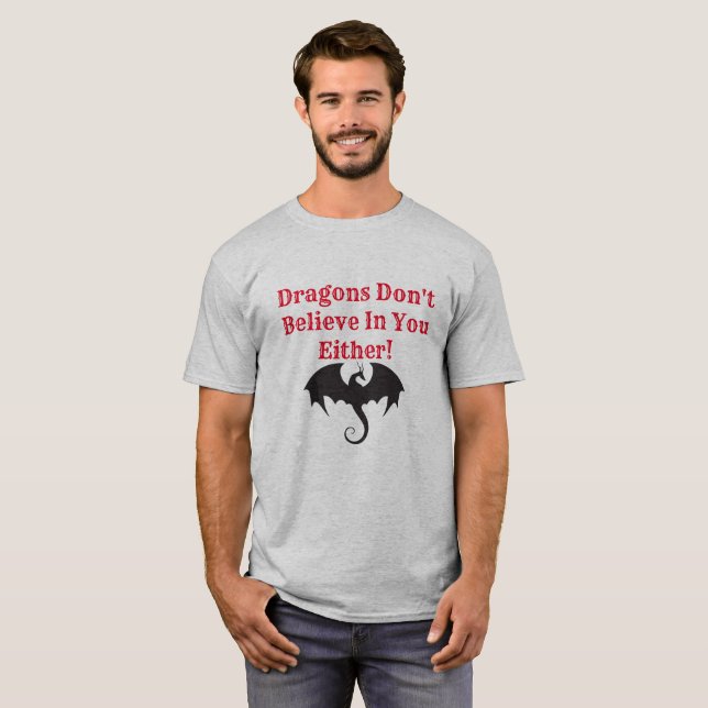 T-shirt Les dragons croient (Devant entier)