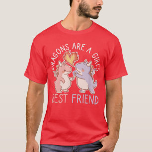 T-shirt Les dragons sont le meilleur ami d'une fille pour