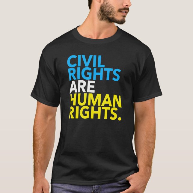 T-shirt Les droits civils sont les droits humains 4.0 (Devant)