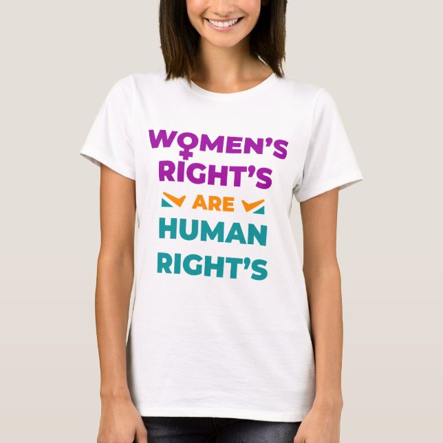 T-shirt Les droits de la femme sont des droits de l'homme (Devant)