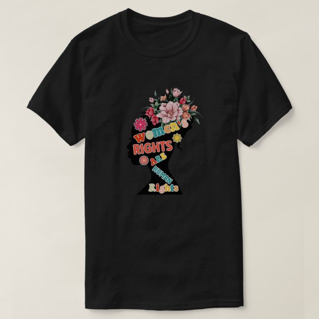 T-shirt Les droits des femmes sont des droits humains (Design devant)