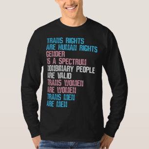 T-shirt Les droits des trans sont des droits de l'homme Le