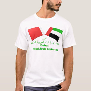 T-shirt Les EAU et tuiles de drapeau de Dubaï