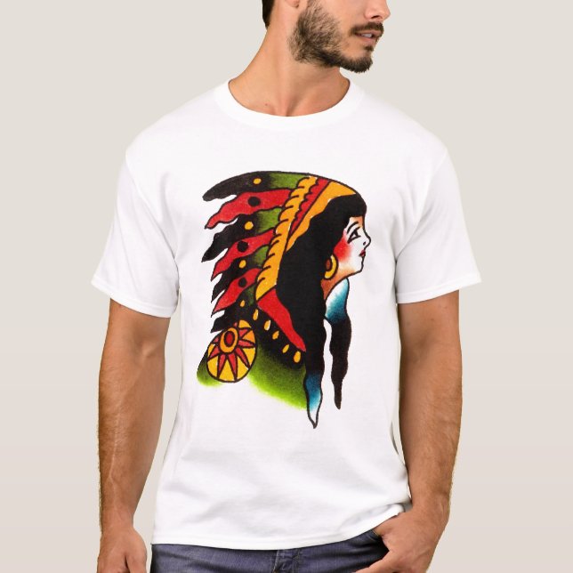T-shirt Les eaux indiennes de Percy de tête de fille par (Devant)