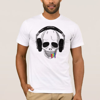 T-shirt Les écouteurs de crâne LÈVENT l'arc-en-ciel A