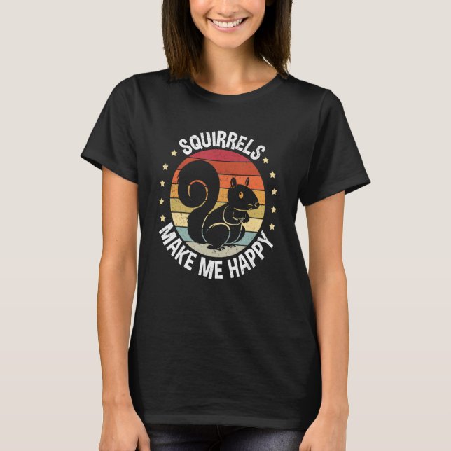 T-shirt Les écureuils me rendent heureux Forrest Favorite  (Devant)