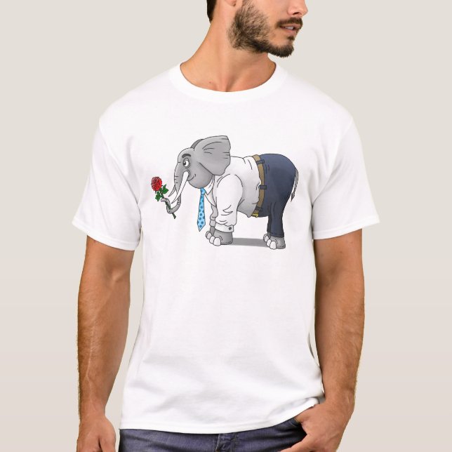 T-shirt Les éléphants Joyeux Valentin (Devant)