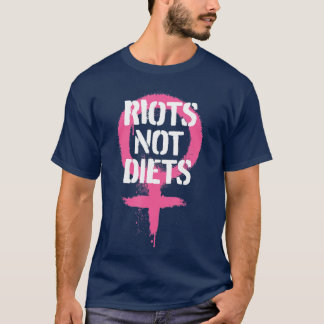 T-shirt Les émeutes pas la diète féministe Punk Graphisme