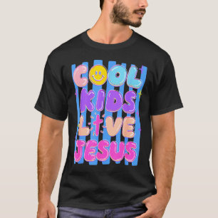 T-shirt Les enfants cool preppy aiment les rayures jésus c